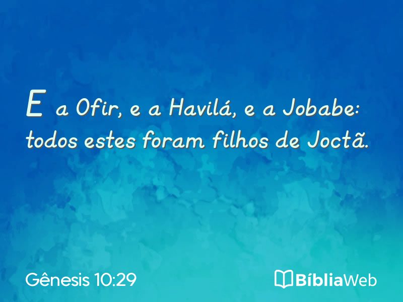 Gênesis 10:29 em imagem para compartilhar