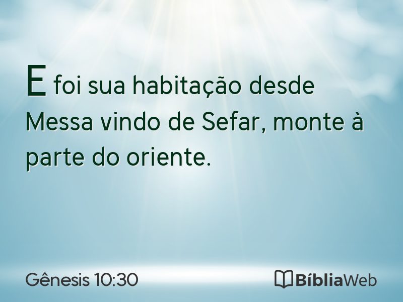 Gênesis 10:30 em imagem para compartilhar