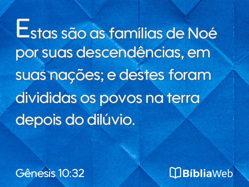Gênesis 10:32 em imagem para compartilhar