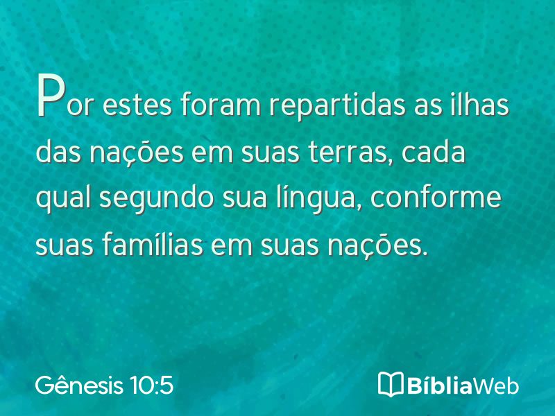 Gênesis 10:5 em imagem para compartilhar