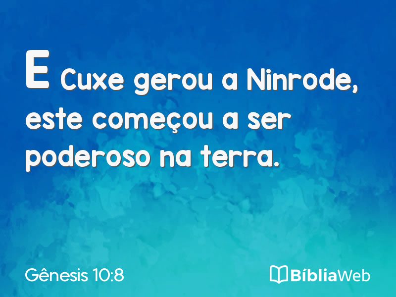 Gênesis 10:8 em imagem para compartilhar