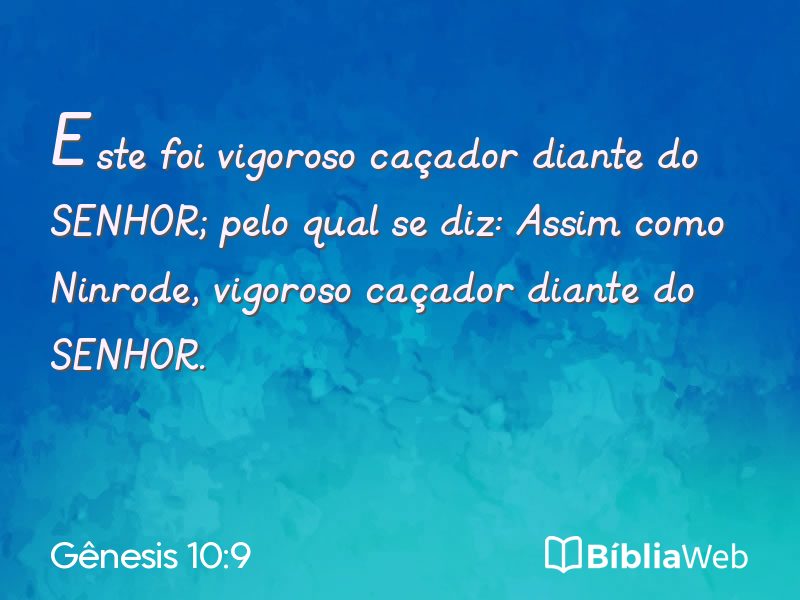 Gênesis 10:9 em imagem para compartilhar