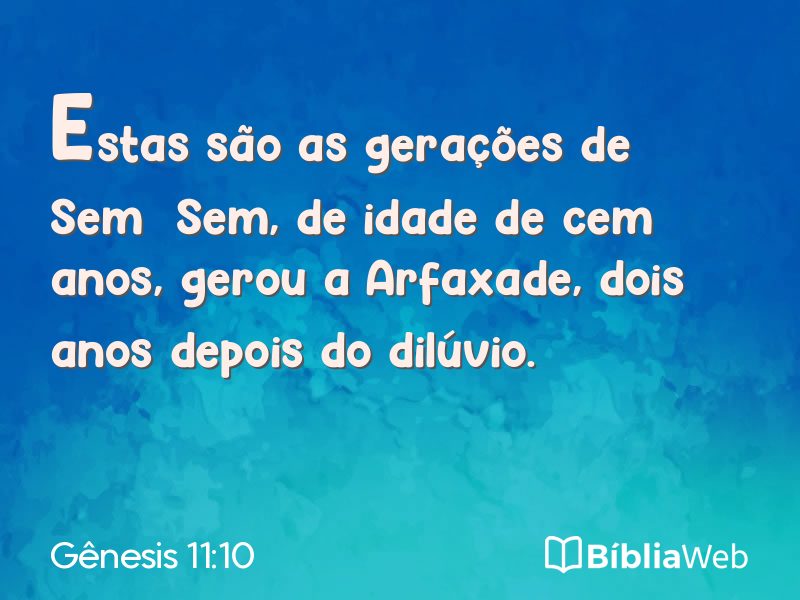 Gênesis 11:10 em imagem para compartilhar
