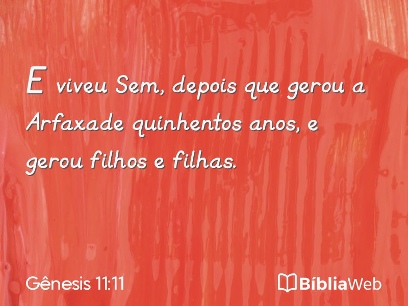 Gênesis 11:11 em imagem para compartilhar
