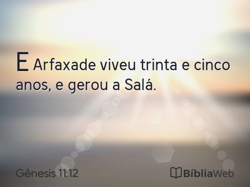 Gênesis 11:12 em imagem para compartilhar