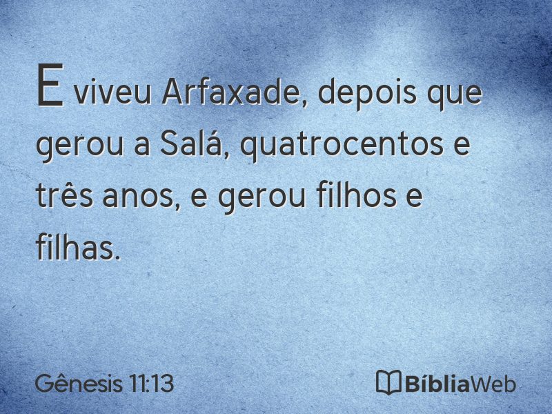 Gênesis 11:13 em imagem para compartilhar