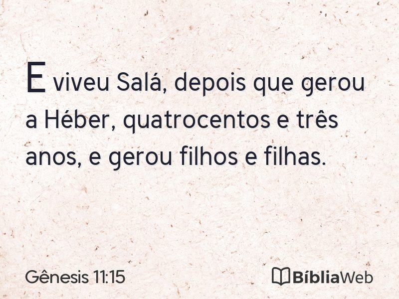 Gênesis 11:15 em imagem para compartilhar