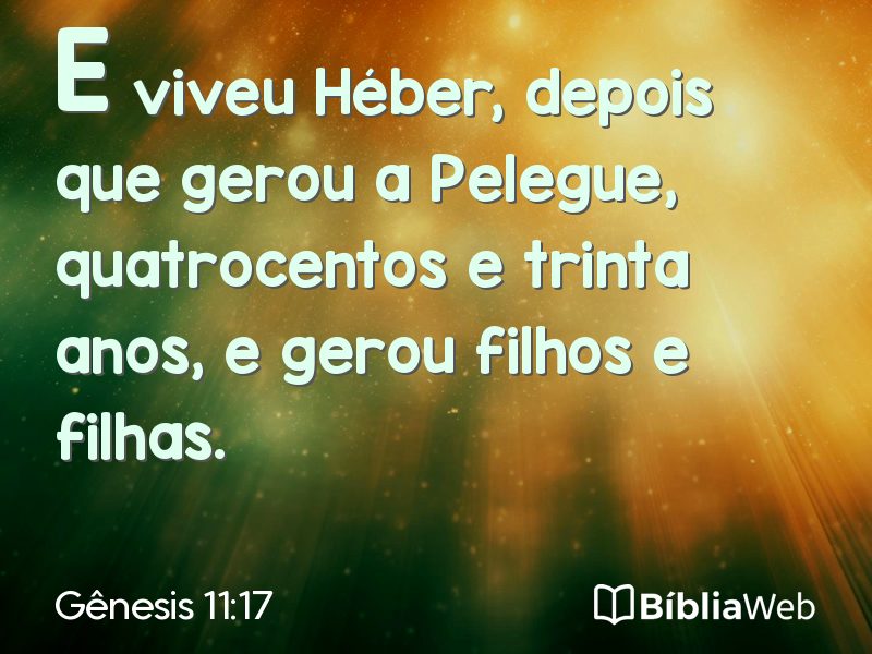 Gênesis 11:17 em imagem para compartilhar