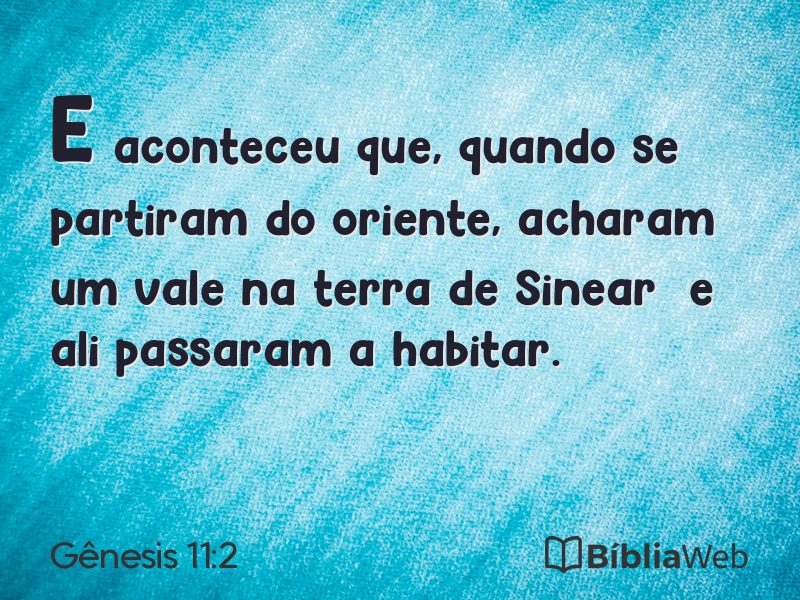 Gênesis 11:2 em imagem para compartilhar