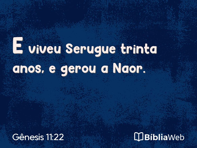 Gênesis 11:22 em imagem para compartilhar