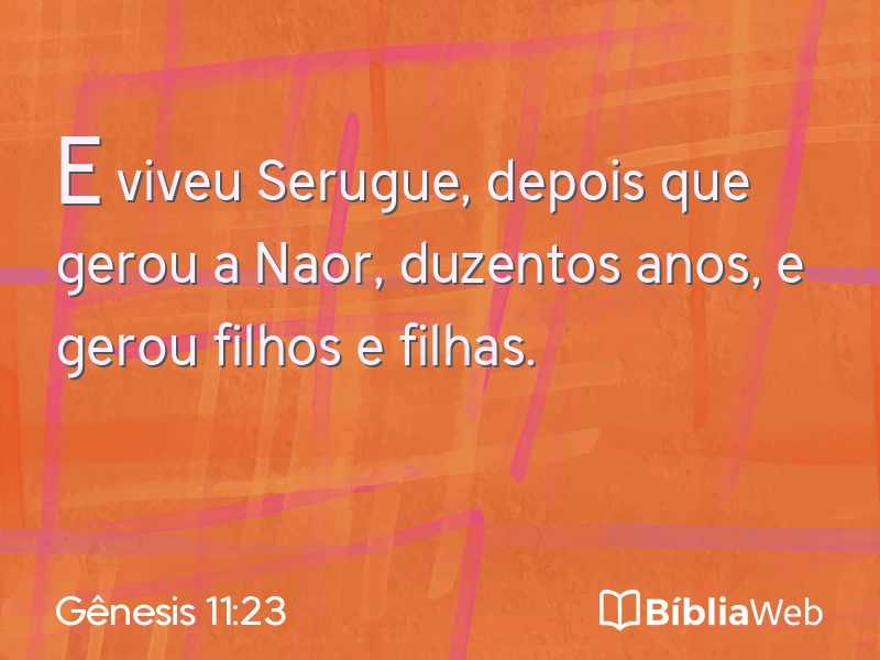 Gênesis 11:23 em imagem para compartilhar