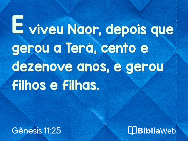 Gênesis 11:25 em imagem para compartilhar