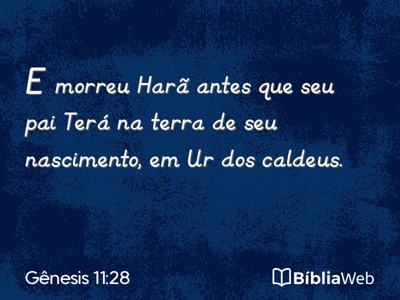 Gênesis 11:28 em imagem para compartilhar