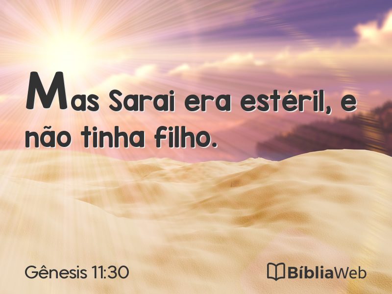 Gênesis 11:30 em imagem para compartilhar