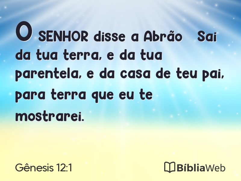 Gênesis 12:1 em imagem para compartilhar