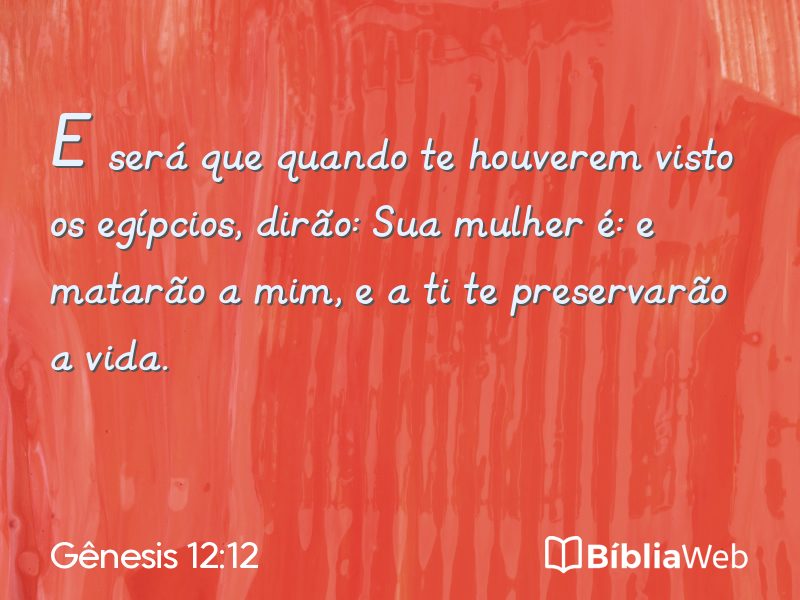 Gênesis 12:12 em imagem para compartilhar