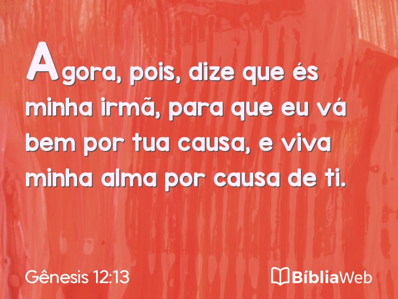 Gênesis 12:13 em imagem para compartilhar