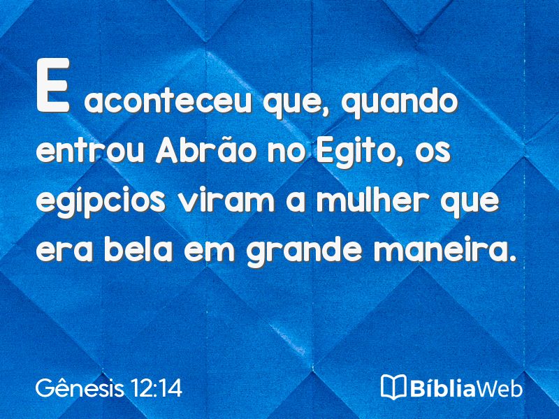 Gênesis 12:14 em imagem para compartilhar