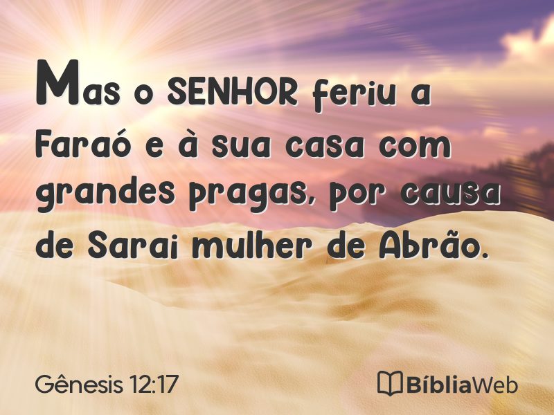 Gênesis 12:17 em imagem para compartilhar