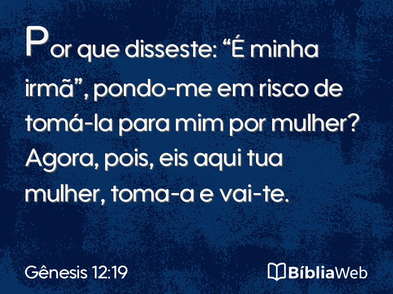 Gênesis 12:19 em imagem para compartilhar