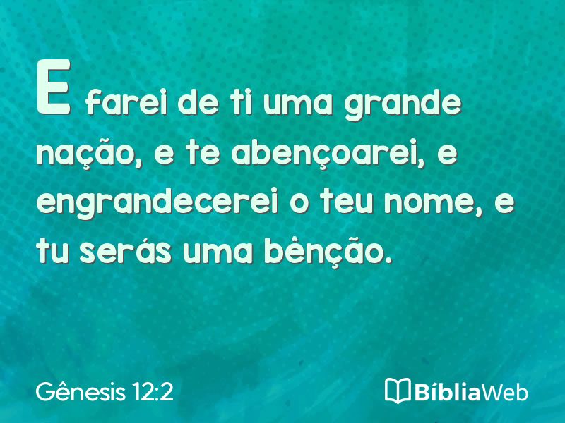 Gênesis 12:2 em imagem para compartilhar