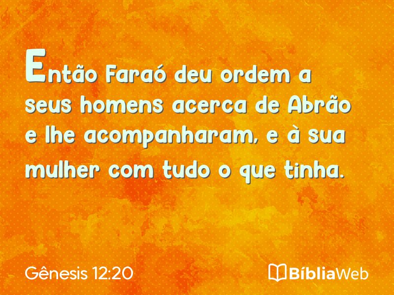 Gênesis 12:20 em imagem para compartilhar