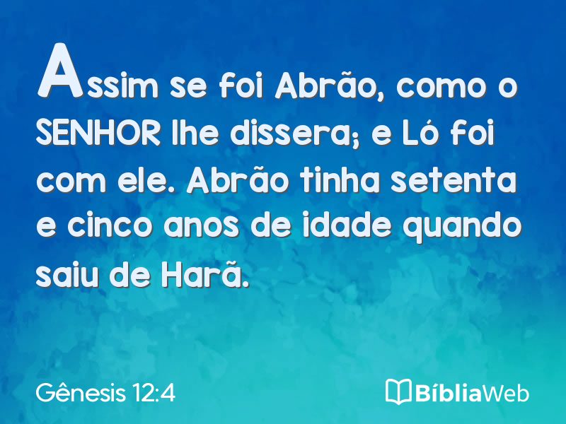 Gênesis 12:4 em imagem para compartilhar