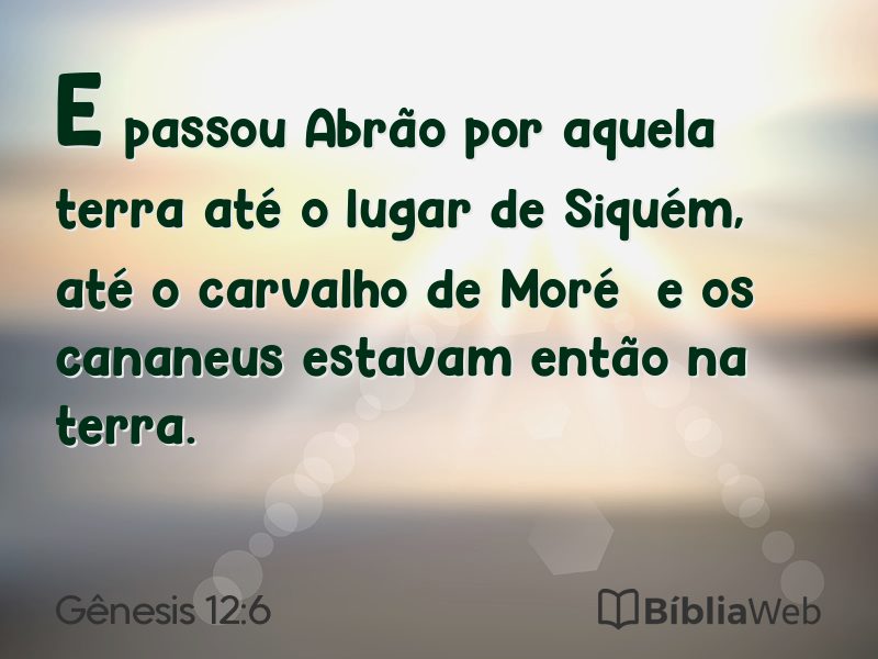 Gênesis 12:6 em imagem para compartilhar