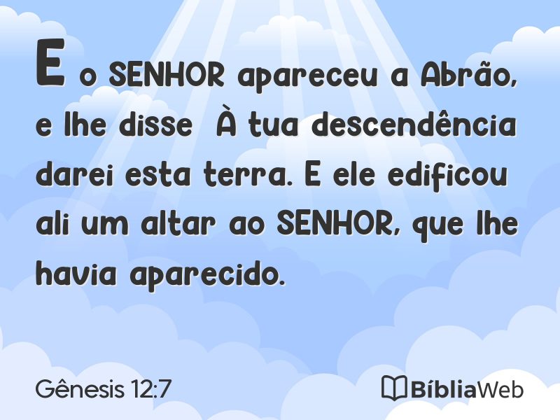 Gênesis 12:7 em imagem para compartilhar