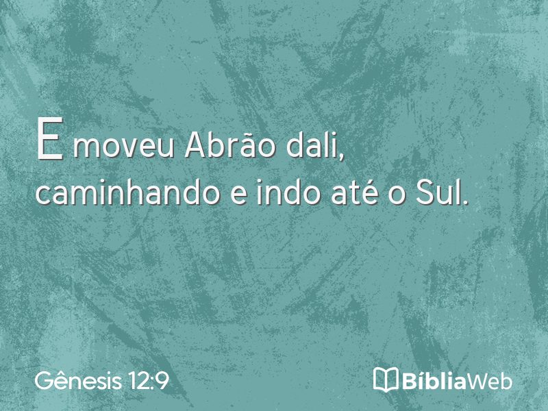 Gênesis 12:9 em imagem para compartilhar
