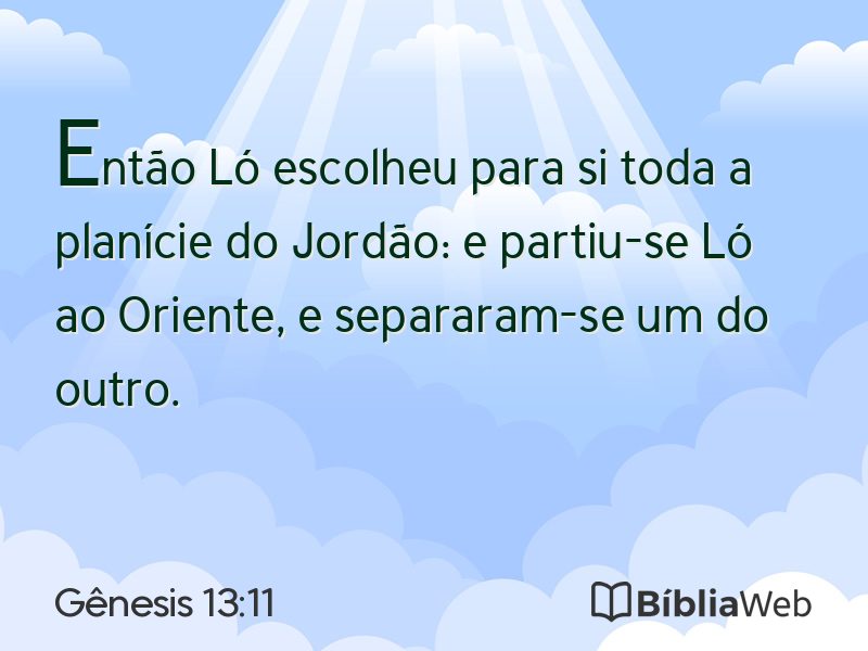 Gênesis 13:11 em imagem para compartilhar