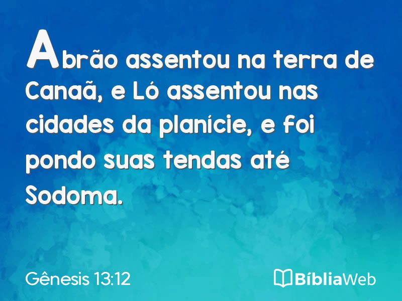 Gênesis 13:12 em imagem para compartilhar