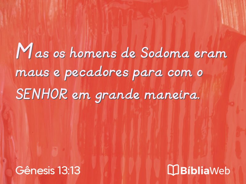 Gênesis 13:13 em imagem para compartilhar