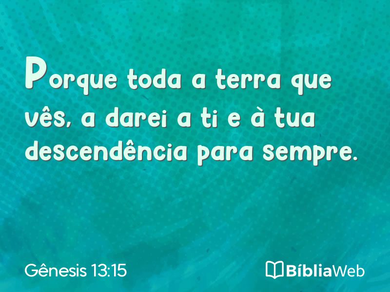 Gênesis 13:15 em imagem para compartilhar