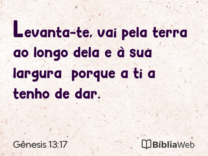 Gênesis 13:17 em imagem para compartilhar