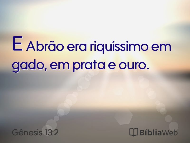 Gênesis 13:2 em imagem para compartilhar
