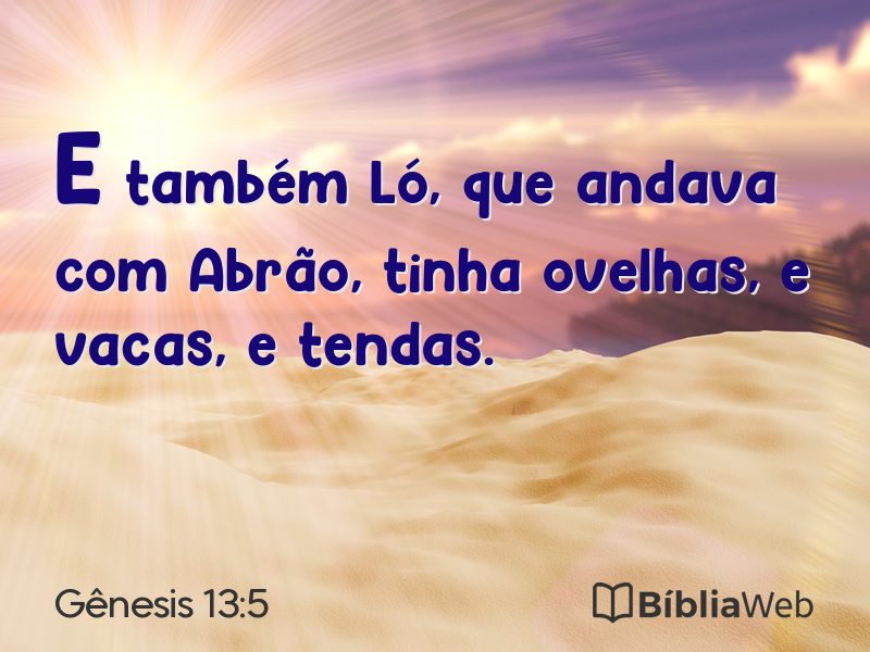 Gênesis 13:5 em imagem para compartilhar