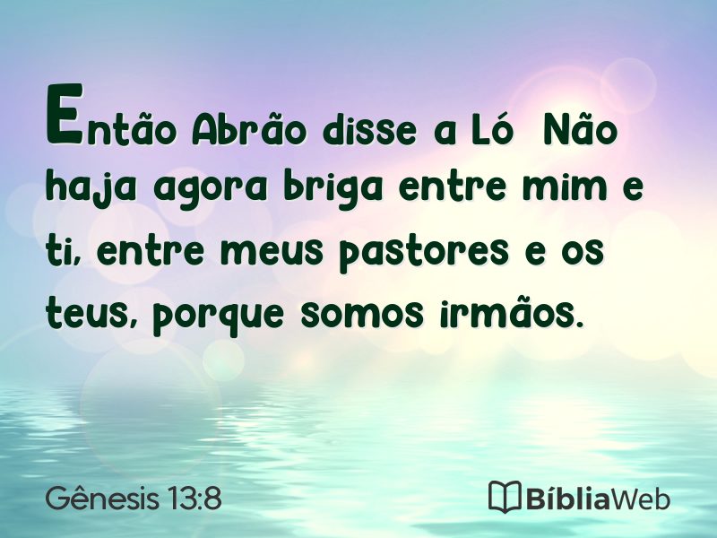 Gênesis 13:8 em imagem para compartilhar