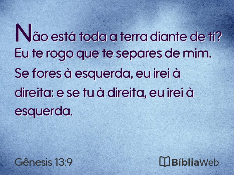 Gênesis 13:9 em imagem para compartilhar