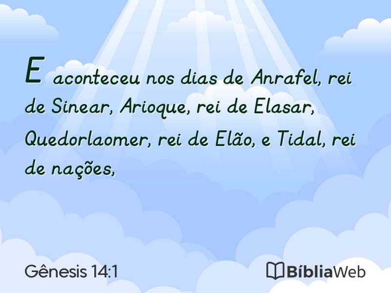 Gênesis 14:1 em imagem para compartilhar