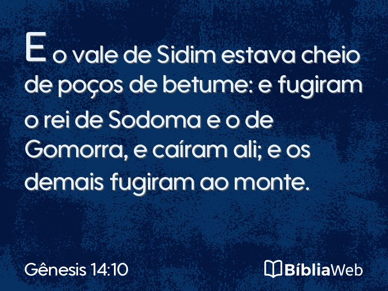 Gênesis 14:10 em imagem para compartilhar