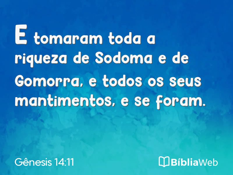 Gênesis 14:11 em imagem para compartilhar