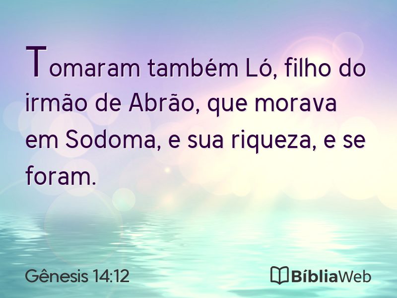 Gênesis 14:12 em imagem para compartilhar
