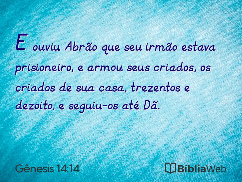 Gênesis 14:14 em imagem para compartilhar