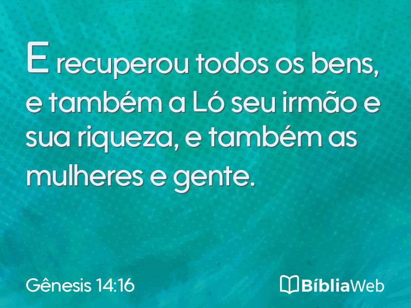 Gênesis 14:16 em imagem para compartilhar
