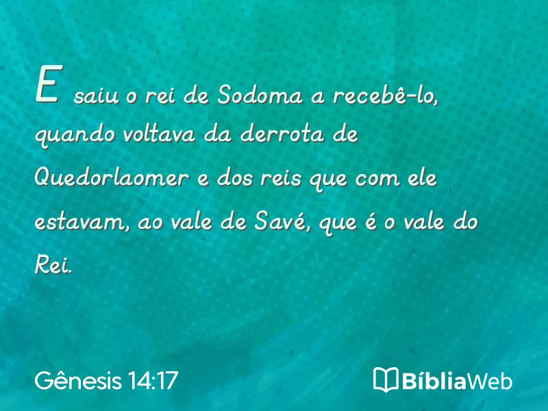 Gênesis 14:17 em imagem para compartilhar