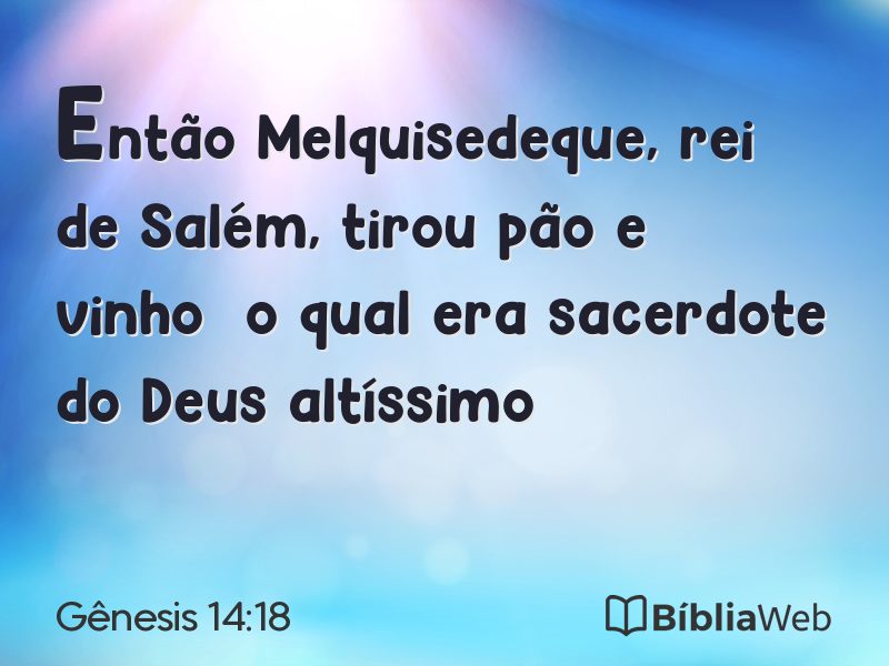 Gênesis 14:18 em imagem para compartilhar