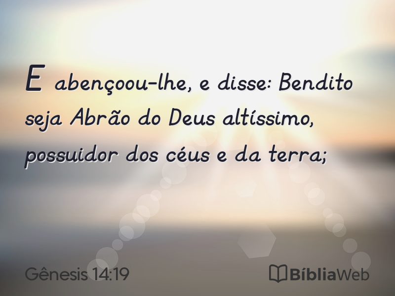 Gênesis 14:19 em imagem para compartilhar
