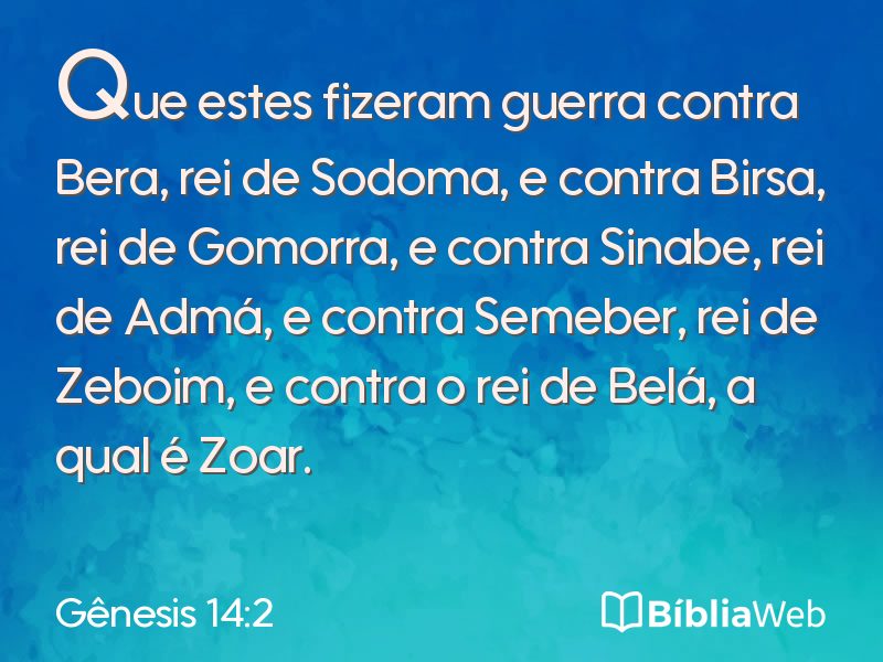 Gênesis 14:2 em imagem para compartilhar