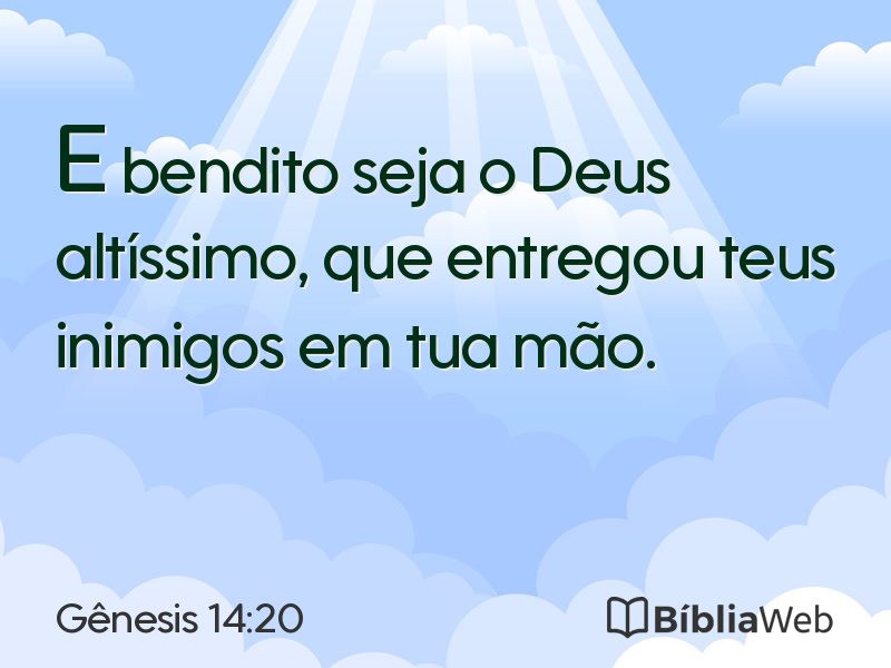 Gênesis 14:20 em imagem para compartilhar